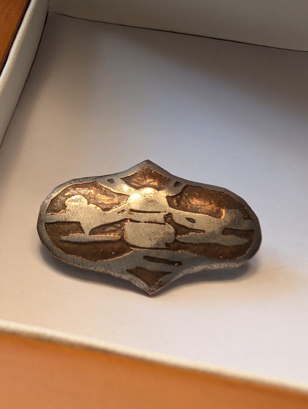 Antique Pin Brooch Mexico Vintage Native Southwest Design C clasp First Nations